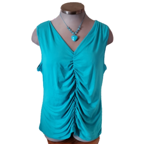 LOT of 2 ☆ COFFIN GATHERED TANK TOPS ☆ 4x ☆ NWOT - Picture 3 of 13